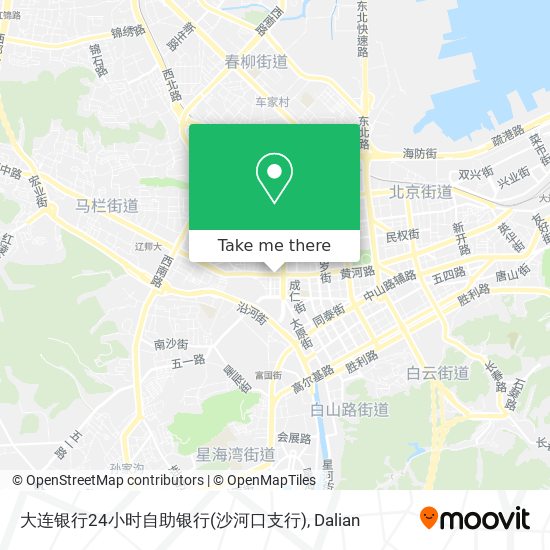 大连银行24小时自助银行(沙河口支行) map
