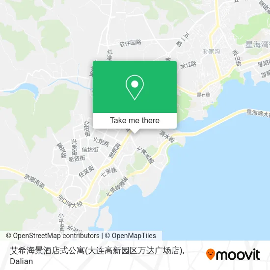 艾希海景酒店式公寓(大连高新园区万达广场店) map