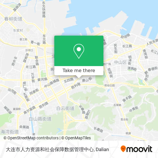大连市人力资源和社会保障数据管理中心 map