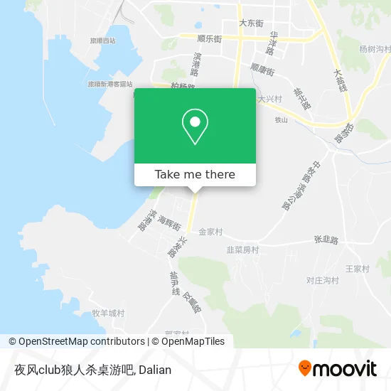夜风club狼人杀桌游吧 map