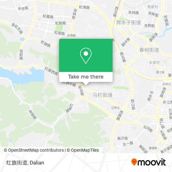 红旗街道 map