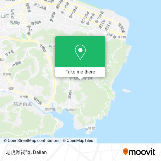 老虎滩街道 map