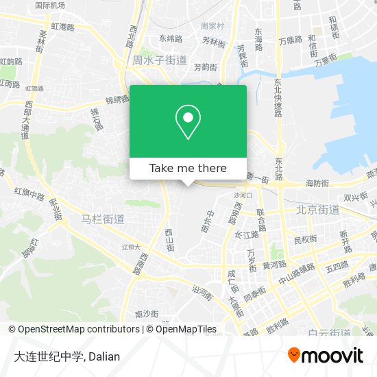 大连世纪中学 map