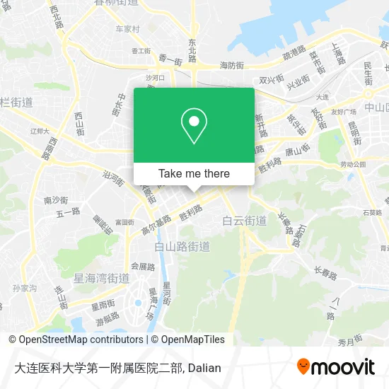 大连医科大学第一附属医院二部 map