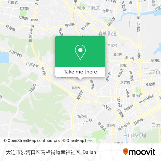 大连市沙河口区马栏街道幸福社区 map