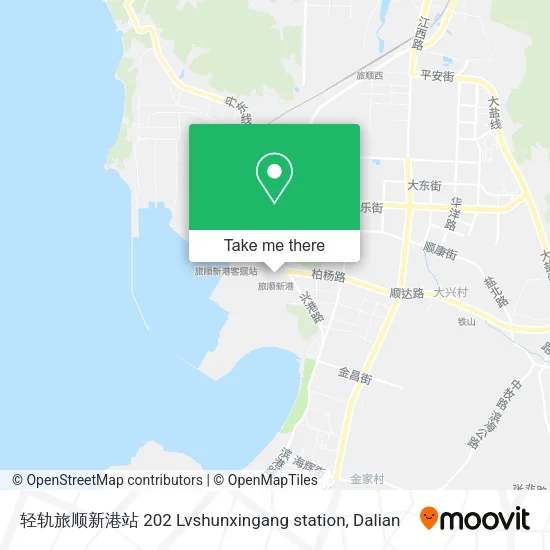 轻轨旅顺新港站 202 Lvshunxingang station map