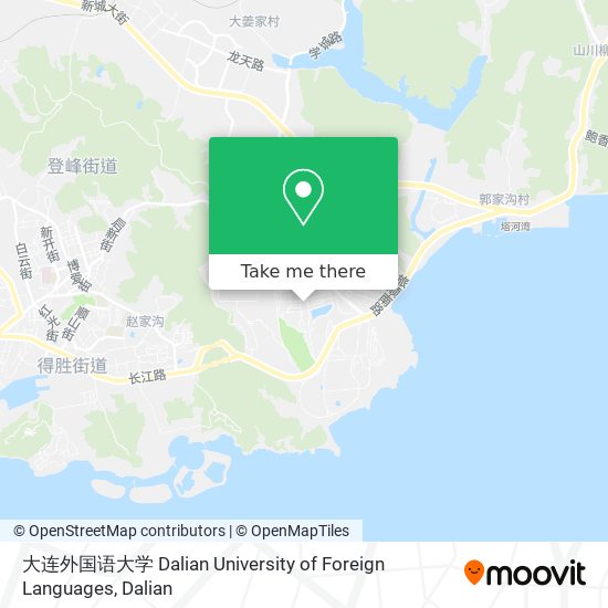 大连外国语大学 Dalian University of Foreign Languages map