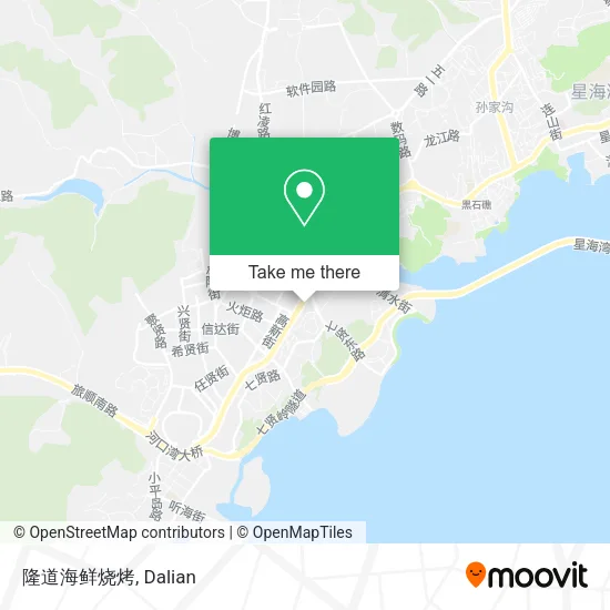 隆道海鲜烧烤 map