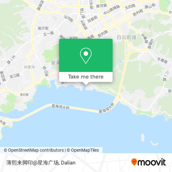 薄熙来脚印@星海广场 map