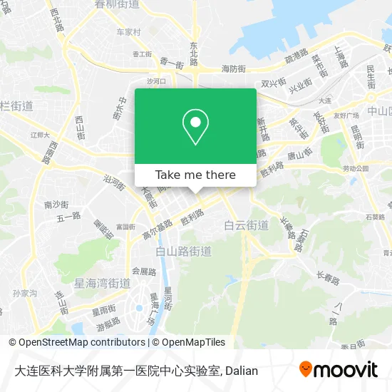 大连医科大学附属第一医院中心实验室 map