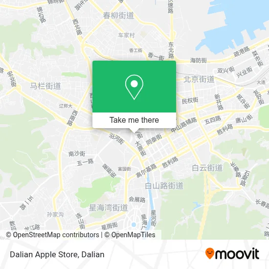 Dalian Apple Store map