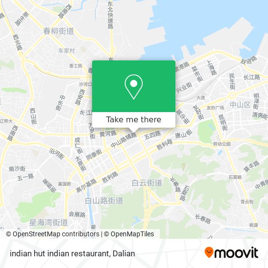 indian hut indian restaurant map