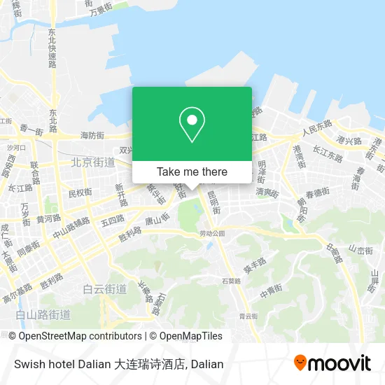 Swish hotel Dalian 大连瑞诗酒店 map