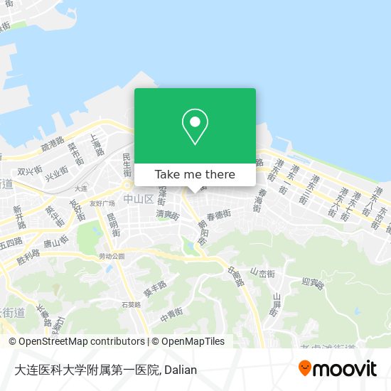 大连医科大学附属第一医院 map
