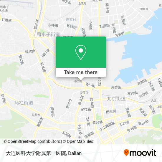 大连医科大学附属第一医院 map