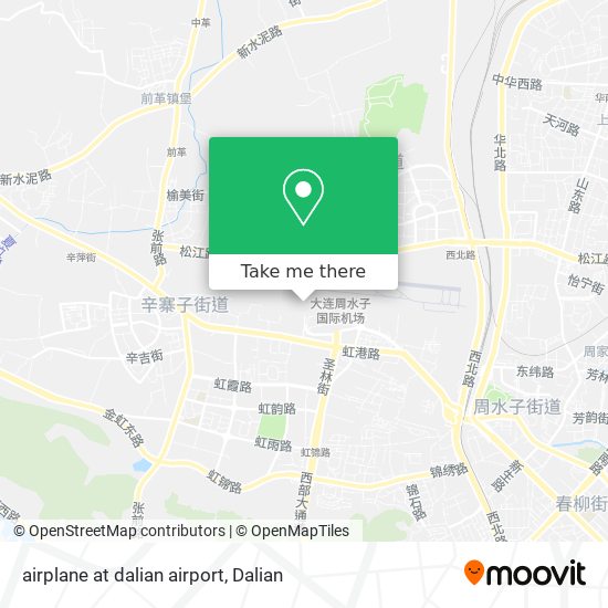 airplane at dalian airport map