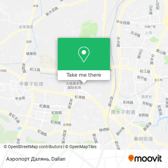 Аэропорт Далянь map