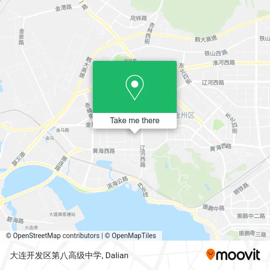 大连开发区第八高级中学 map