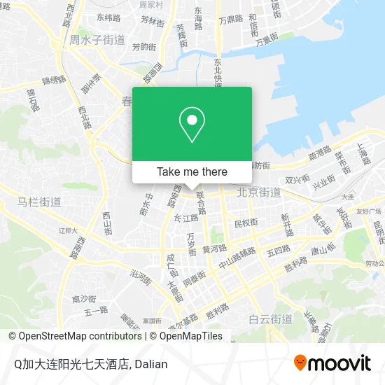 Q加大连阳光七天酒店 map