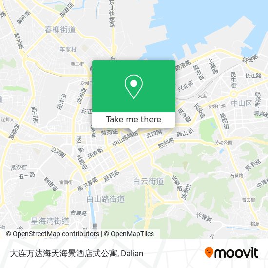 大连万达海天海景酒店式公寓 map