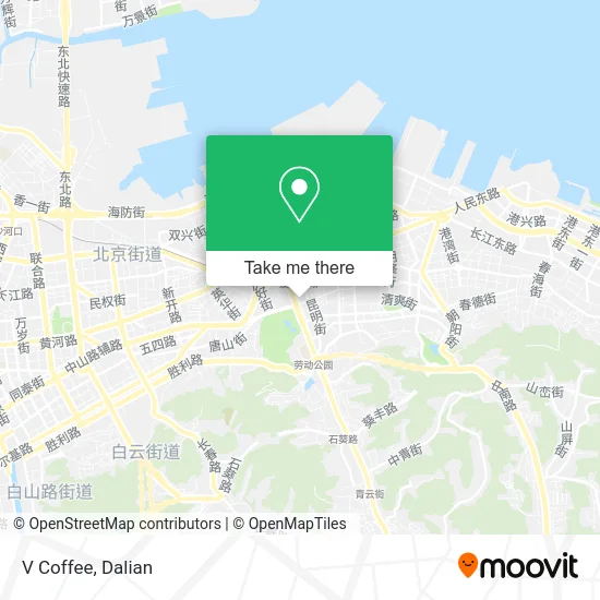 V Coffee map