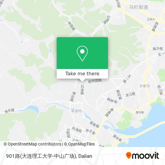 901路(大连理工大学-中山广场) map