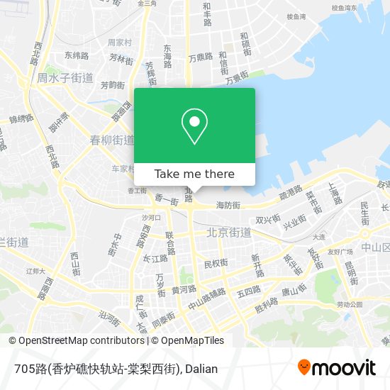 705路(香炉礁快轨站-棠梨西街) map