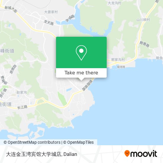 大连金玉湾宾馆大学城店 map
