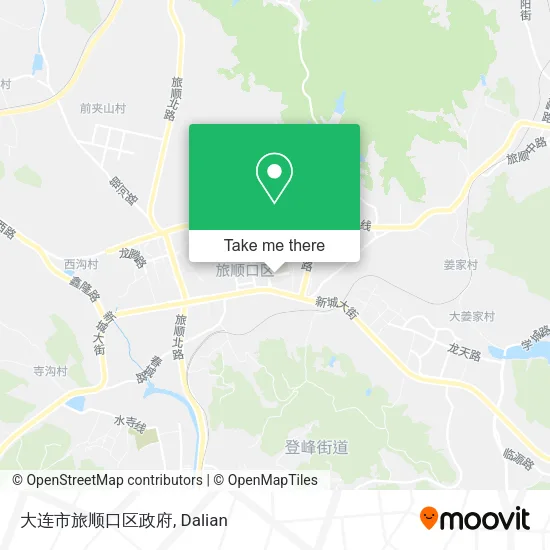 大连市旅顺口区政府 map