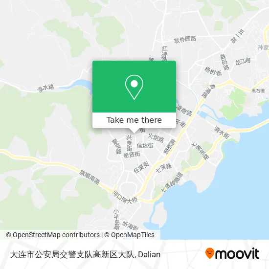 大连市公安局交警支队高新区大队 map