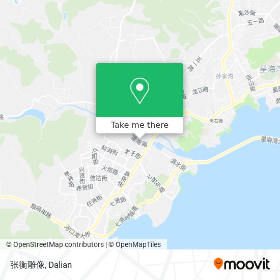 张衡雕像 map