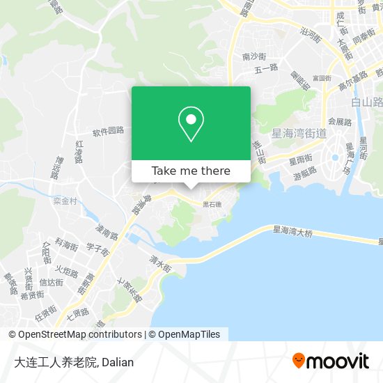 大连工人养老院 map