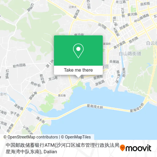 中国邮政储蓄银行ATM(沙河口区城市管理行政执法局星海湾中队东南) map