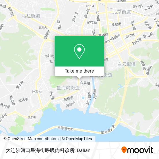大连沙河口星海街呼吸内科诊所 map