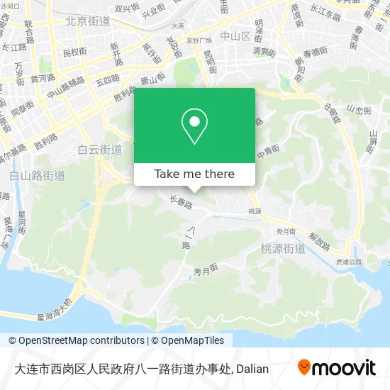 大连市西岗区人民政府八一路街道办事处 map