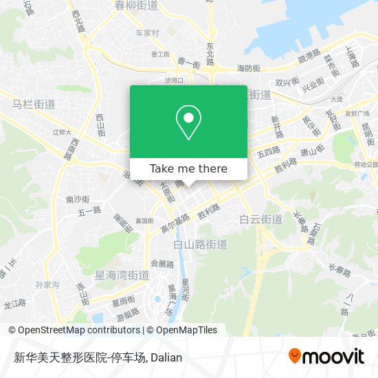 新华美天整形医院-停车场 map