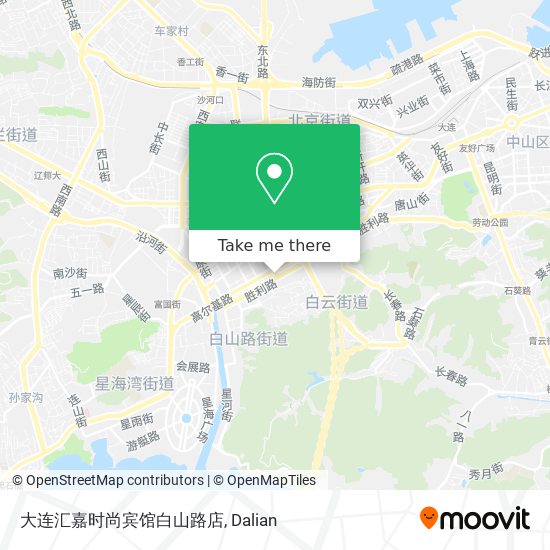 大连汇嘉时尚宾馆白山路店 map