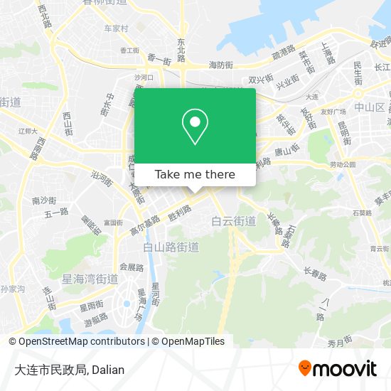 大连市民政局 map
