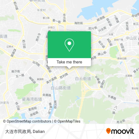 大连市民政局 map