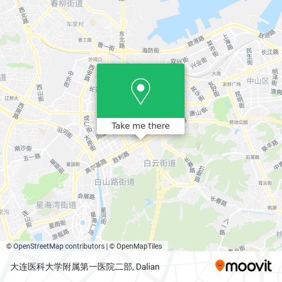 大连医科大学附属第一医院二部 map