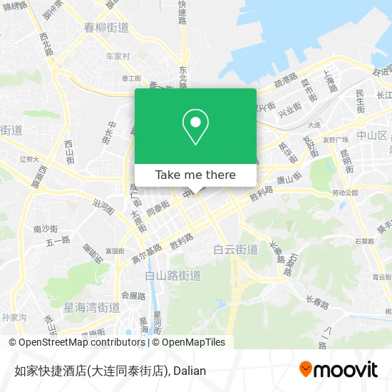 如家快捷酒店(大连同泰街店) map