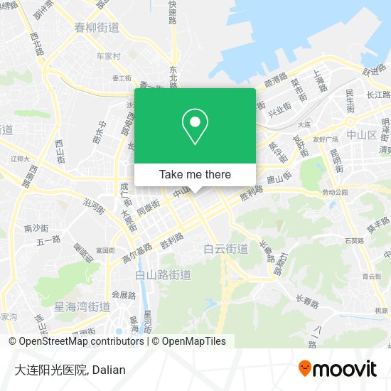 大连阳光医院 map