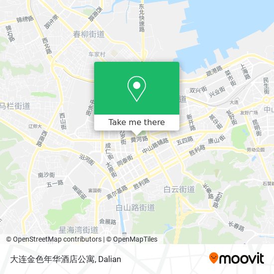 大连金色年华酒店公寓 map