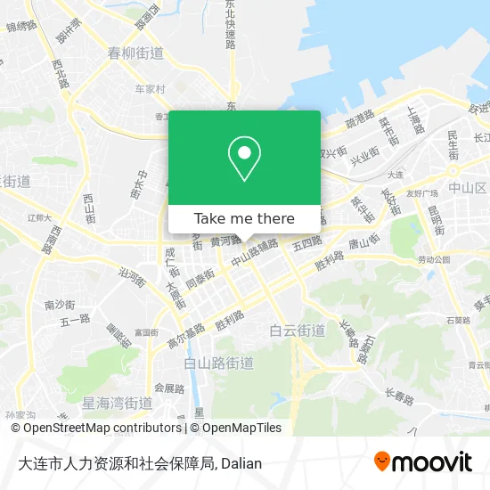 大连市人力资源和社会保障局 map