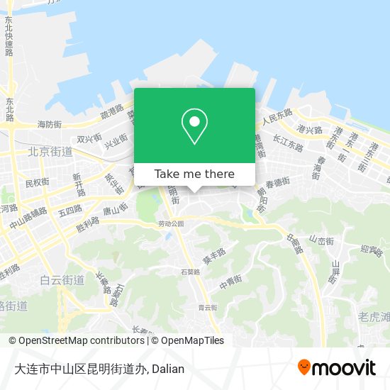 大连市中山区昆明街道办 map