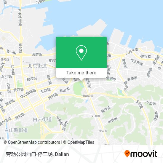 劳动公园西门-停车场 map