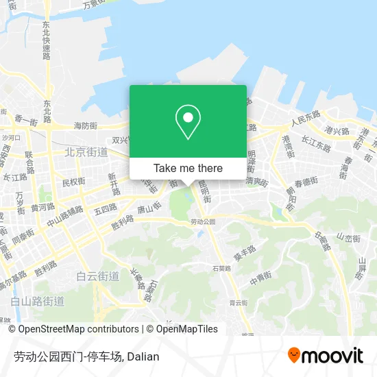 劳动公园西门-停车场 map