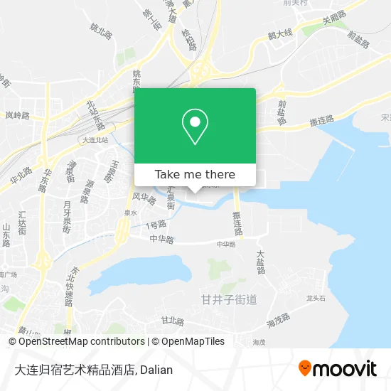 大连归宿艺术精品酒店 map