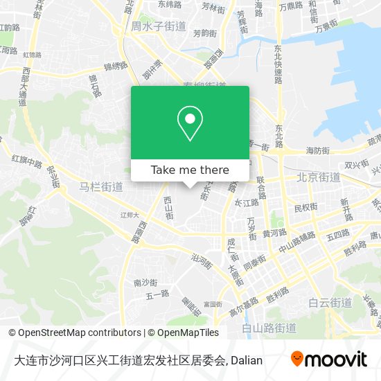 大连市沙河口区兴工街道宏发社区居委会 map