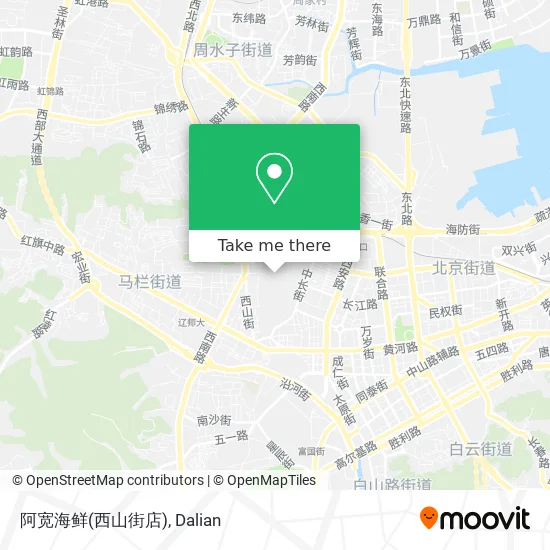 阿宽海鲜(西山街店) map